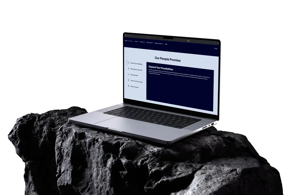 MSC Cruises careers platform — website mockup