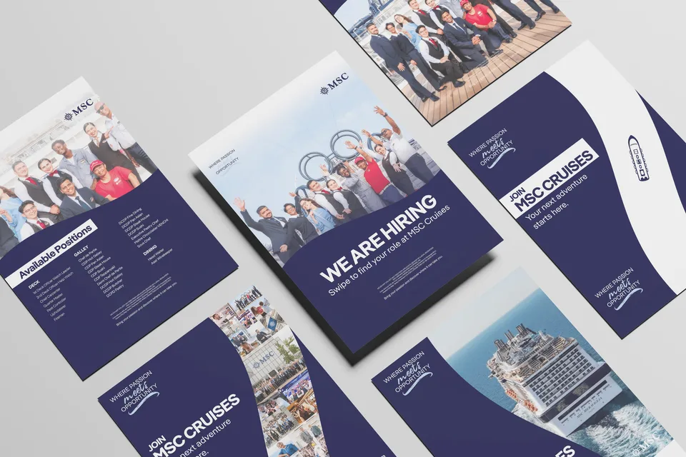 MSC Cruises recruitment flyers